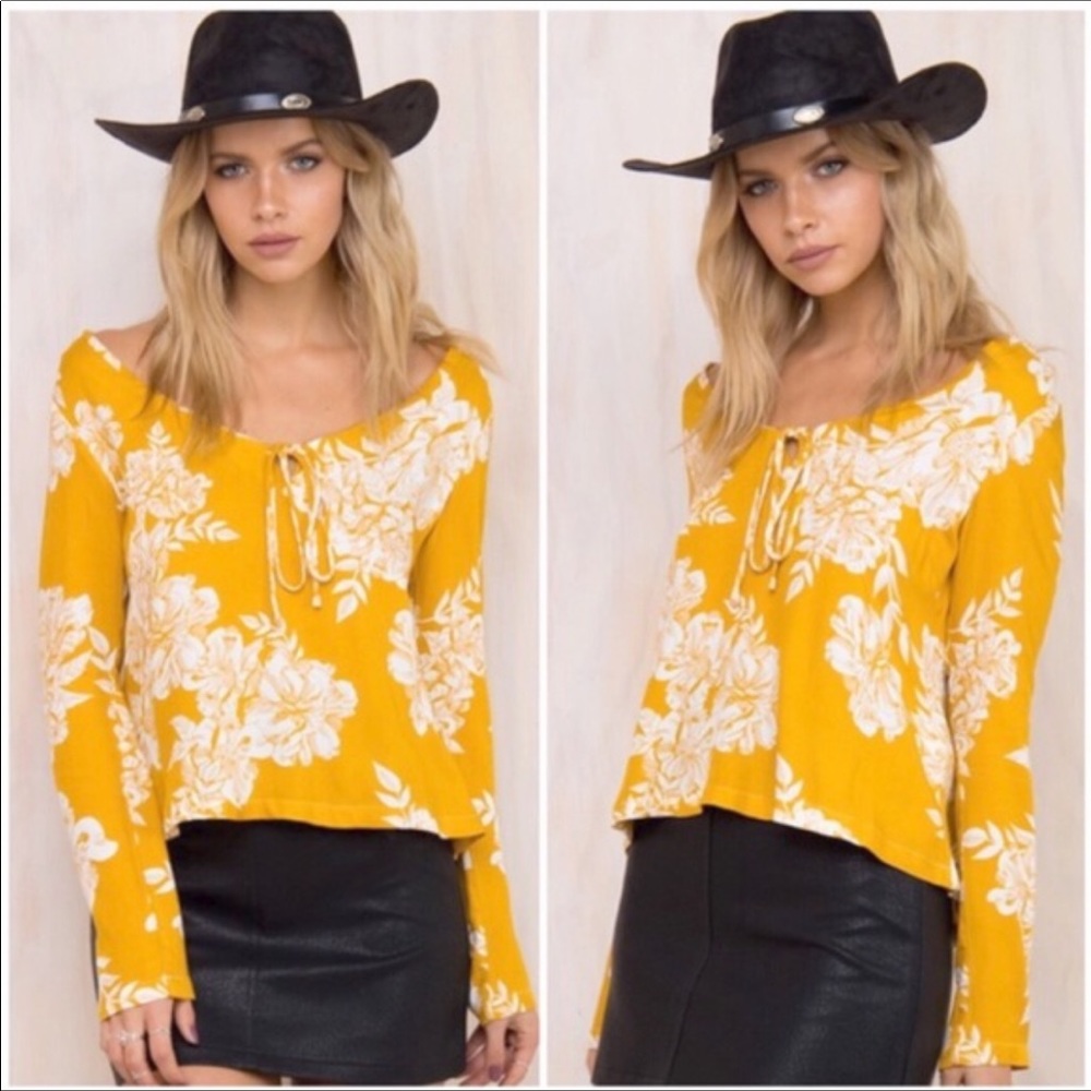 Saffron Floral Blouse by MinkPink